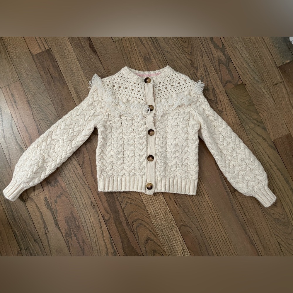 Boden Cable Sweater Cardigan 3-4T